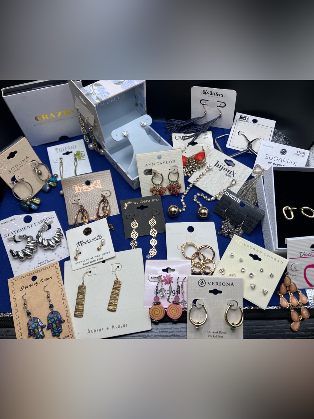 50 Piece Earring Bundle, multiple brands, colors & Style